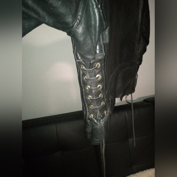 💣 Thick, heavy badass biker leather jacket - Picture 3 of 4